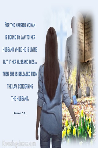 Romans 7:2 Released From The Law (blue)